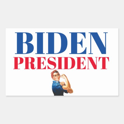 Rectangulaire Sticker du président Biden (Devant)