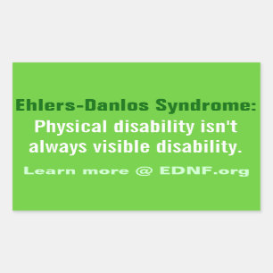 Rectangulaire Sticker du syndrome d'Ehlers-Danlos (SDE) - EDNF.o
