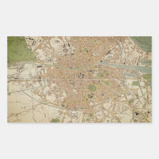 Rectangulaire Sticker Dublin Map