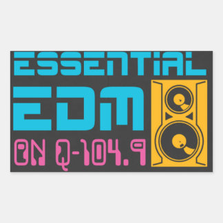 Rectangulaire Sticker EDM essentiel