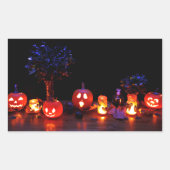 Rectangulaire Sticker éffrayant Halloween Jack-o'-Lantern (Devant)
