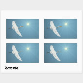 Rectangulaire Sticker Egret 1 (Feuille)
