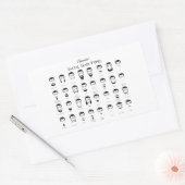 Rectangulaire Sticker élégant type barbe (Enveloppe)