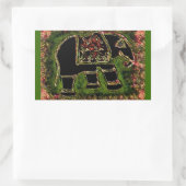 Rectangulaire Sticker Elephant3 (Sac)