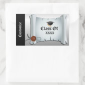 Rectangulaire Sticker en argent de la classe de graduation perso (Sac)