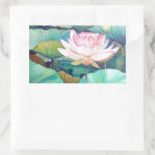 Rectangulaire Sticker en fleurs de lotus rose (Sac)