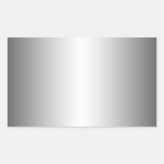 Rectangulaire Sticker en métal argenté
