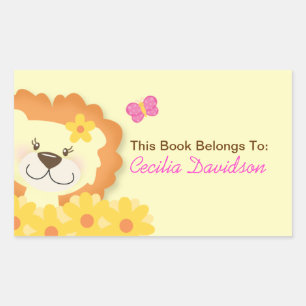 Rectangulaire Sticker en plaque de caisse du Lion de printemps (