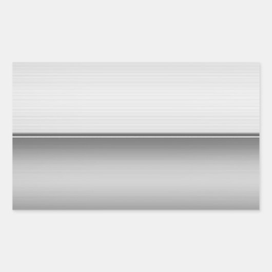 Rectangulaire Sticker en tôle métallique lisse rectangle à deux  (Devant)