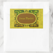 Rectangulaire Sticker Ex Libris Cartouche (Sac)