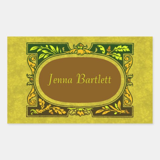 Rectangulaire Sticker Ex Libris Cartouche (Devant)