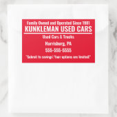 Rectangulaire Sticker famille Kunkleman (Sac)