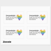 Rectangulaire Sticker FEMMEPHOBIA Coeur Arc-en-ciel (Feuille)