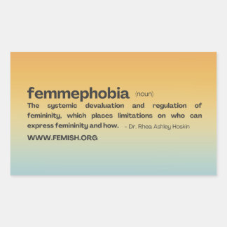 Rectangulaire Sticker FEMMEPHOBIA Coucher De Soleil