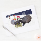 Rectangulaire Sticker Festive Badgers (Enveloppe)