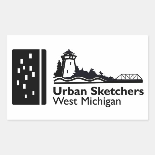 Rectangulaire Sticker - Feuille de 4 (Devant)