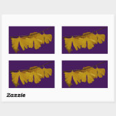Rectangulaire Sticker Feuille Ginkgo Biloba (Feuille)
