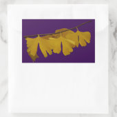Rectangulaire Sticker Feuille Ginkgo Biloba (Sac)