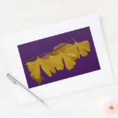Rectangulaire Sticker Feuille Ginkgo Biloba (Enveloppe)