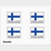 Rectangulaire sticker finlandais (Feuille)