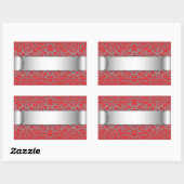 Rectangulaire Sticker Floral abstrait arrière - plan (Feuille)