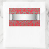 Rectangulaire Sticker Floral abstrait arrière - plan (Sac)