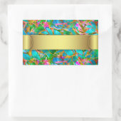 Rectangulaire Sticker Floral Abstrait Verre (Sac)