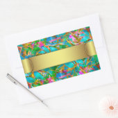 Rectangulaire Sticker Floral Abstrait Verre (Enveloppe)