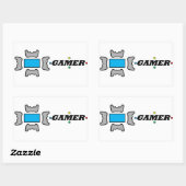 Rectangulaire Sticker GAMER (Feuille)