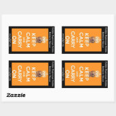 Rectangulaire Sticker GBGRR Keep Calm (Feuille)