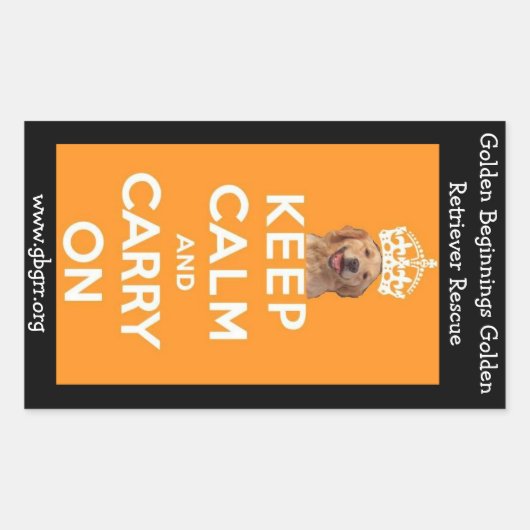 Rectangulaire Sticker GBGRR Keep Calm (Devant)