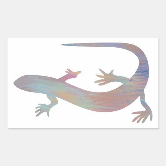 Rectangulaire Sticker Gecko De Style Acrylique (Devant)