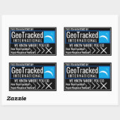 Rectangulaire Sticker GeoTracked (Feuille)