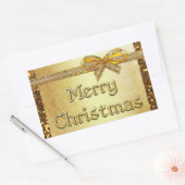 Rectangulaire Sticker Gold Joyeux Noël (Enveloppe)