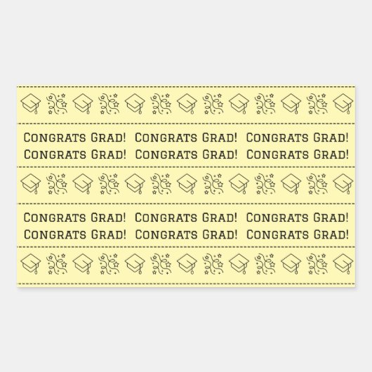 Rectangulaire Sticker Grad Félicats (Devant)