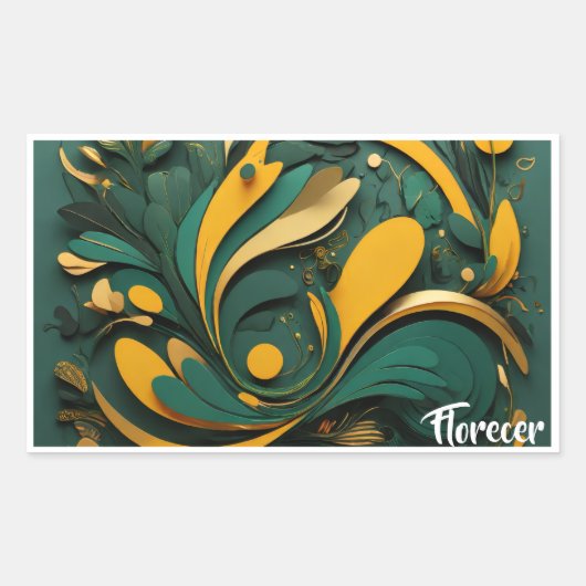 Rectangulaire Sticker Grande Arte Biodiversidad Viva (Devant)