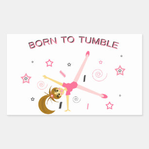Rectangulaire Sticker Gymnastique mignonne