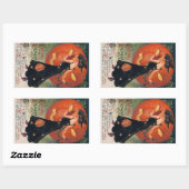 Rectangulaire Sticker Halloween vintage (Feuille)