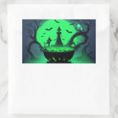 Rectangulaire Sticker Halloween Witch Cauldron (Sac)