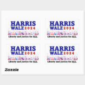 Rectangulaire Sticker Harris Walz 2024 (Feuille)