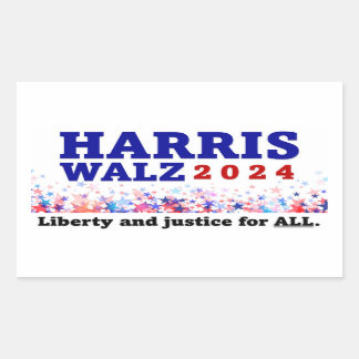 Rectangulaire Sticker Harris Walz 2024