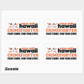 Rectangulaire Sticker Hawaii Crimefighter volés (Feuille)