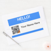 Rectangulaire Sticker Hello du code QR (Enveloppe)