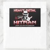 Rectangulaire Sticker Hitman en métal lourd (Sac)