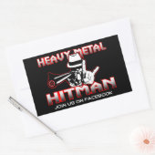 Rectangulaire Sticker Hitman en métal lourd (Enveloppe)