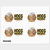 Rectangulaire Sticker Hogs 4 Heroes (Feuille)