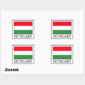 Rectangulaire Sticker Hongrie (Feuille)