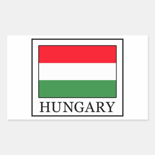 Rectangulaire Sticker Hongrie (Devant)