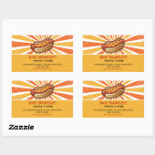 Rectangulaire Sticker Hot Dawg (Feuille)