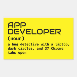 Rectangulaire Sticker Humour du développeur logiciel